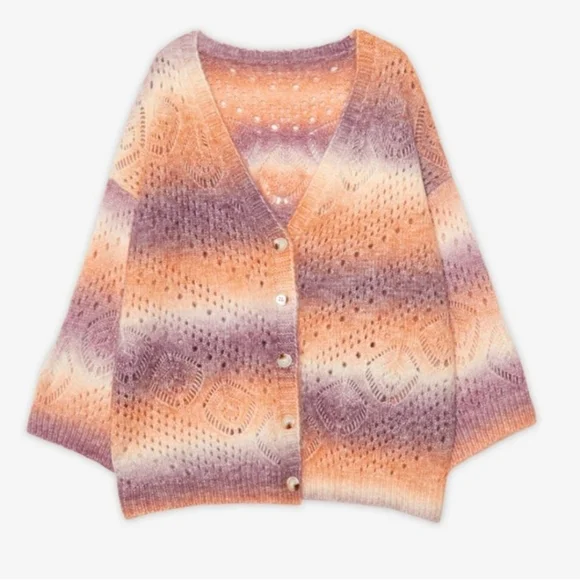 NWT NEKANE | $208 Marjani Chunky Oversized Ombré Cardigan - Picture 4 of 4
